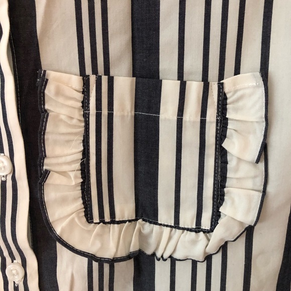 Stripe Ruffle Button Up - Picture 3 of 4